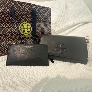 Tory Burch crossbody handbag along with card wallet